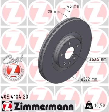 Zimmermann Brake Disc for SMART #3 front