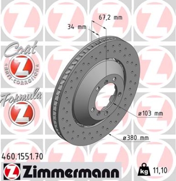 Zimmermann Brake Disc for PORSCHE 911 (997) front right