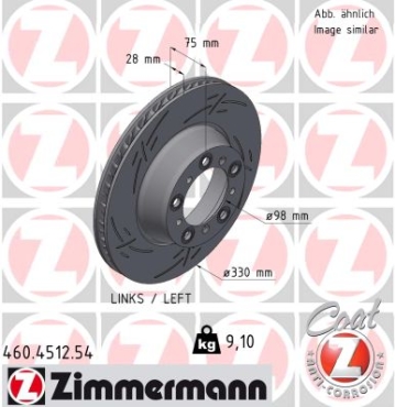 Zimmermann Sport Brake Disc for PORSCHE 911 Cabriolet (992) rear left