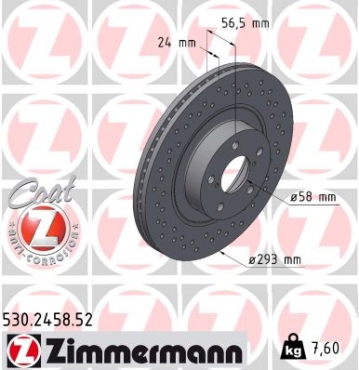 Zimmermann Sport Brake Disc for TOYOTA GT 86 Coupe (ZN6_) front