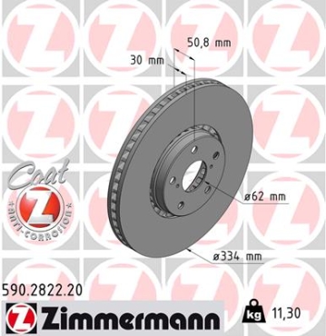 Zimmermann Brake Disc for LEXUS RC (_C1_) front left