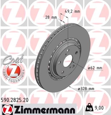 Zimmermann Brake Disc for LEXUS NX (_Z1_) front