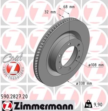 Zimmermann Brake Disc for TOYOTA LAND CRUISER PRADO (_J15_) front