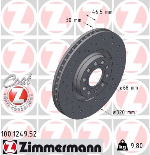 Zimmermann Sport Brake Disc for AUDI ALLROAD (4BH, C5) front