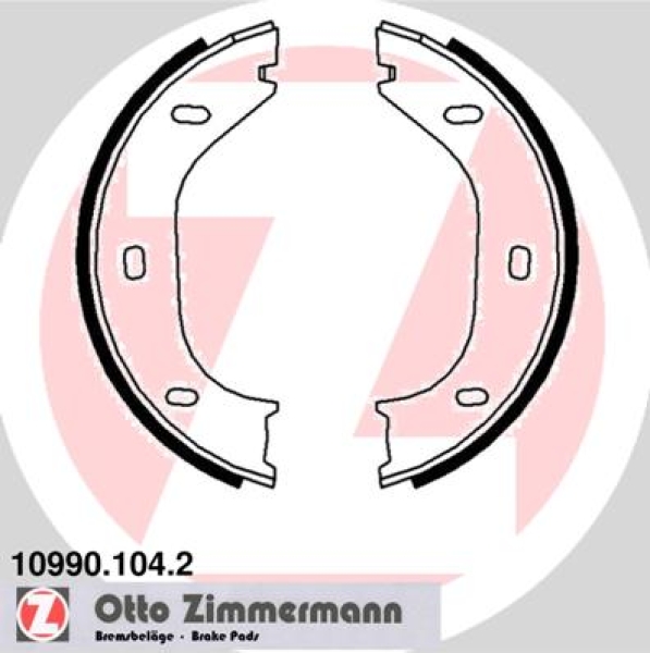 Zimmermann Bremsbackensatz für ALFA ROMEO 6 (119_) hinten / Feststellbremse