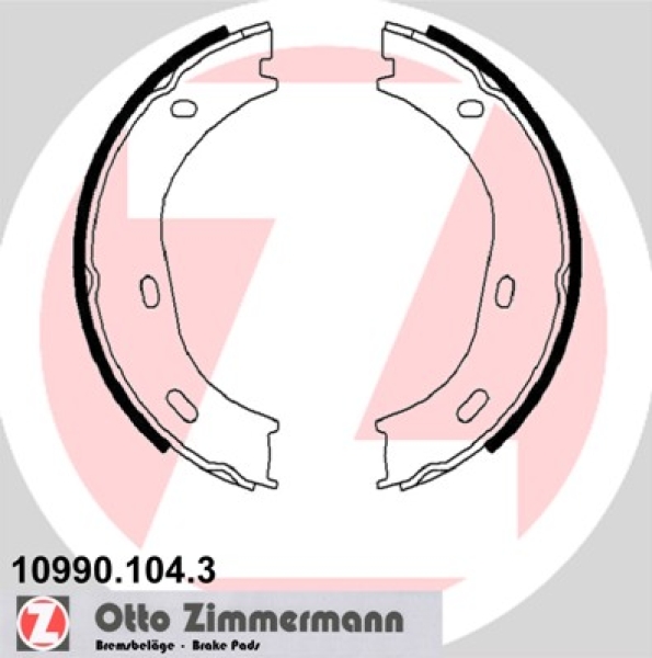 Zimmermann Brake Shoe Set for MERCEDES-BENZ /8 (W114) rear / parking brake