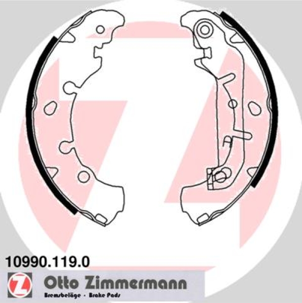 Zimmermann Brake Shoe Set for MAZDA 2 (DY) rear