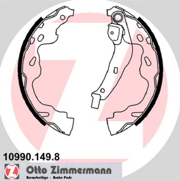 Zimmermann Brake Shoe Set for TOYOTA YARIS (_P1_) rear