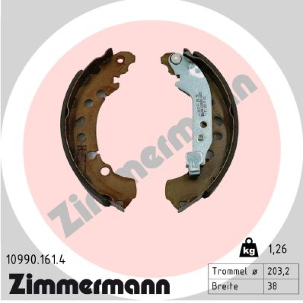 Zimmermann Brake Shoe Set for TOYOTA YARIS (_P21_, _PA1_, _PH1_) rear