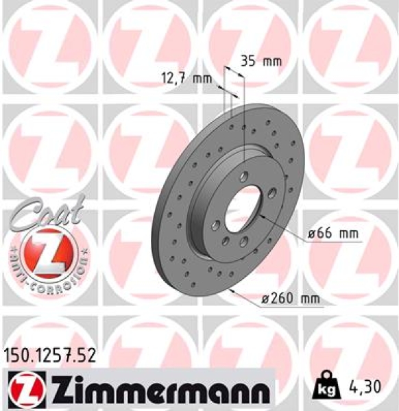 Zimmermann Sportbremsscheibe Sport Z für BMW 3 (E30) vorne