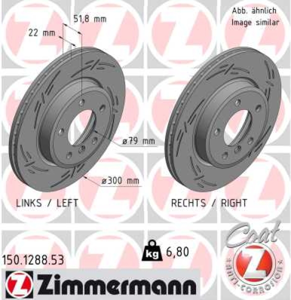 Zimmermann Brake Disc for BMW Z3 Coupe (E36) front