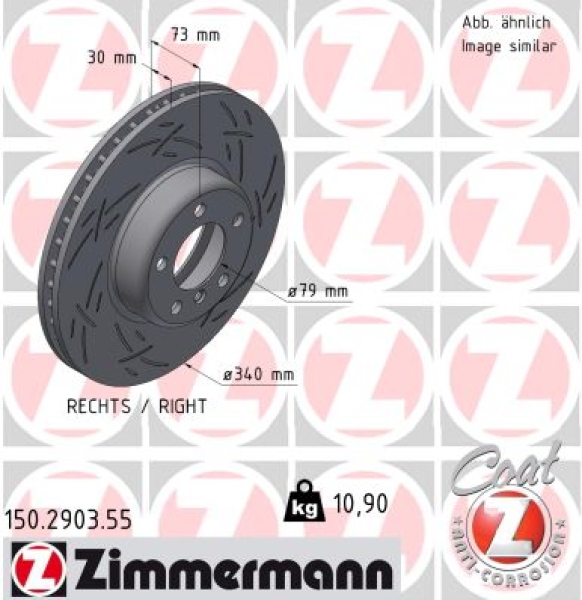 Zimmermann Sport Brake Disc for BMW 3 Touring (F31) front right