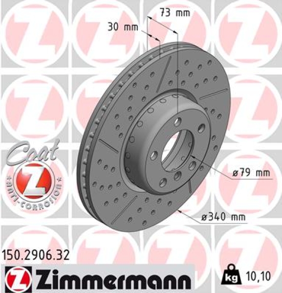 Zimmermann Brake Disc for BMW 2 Coupe (F22, F87) front