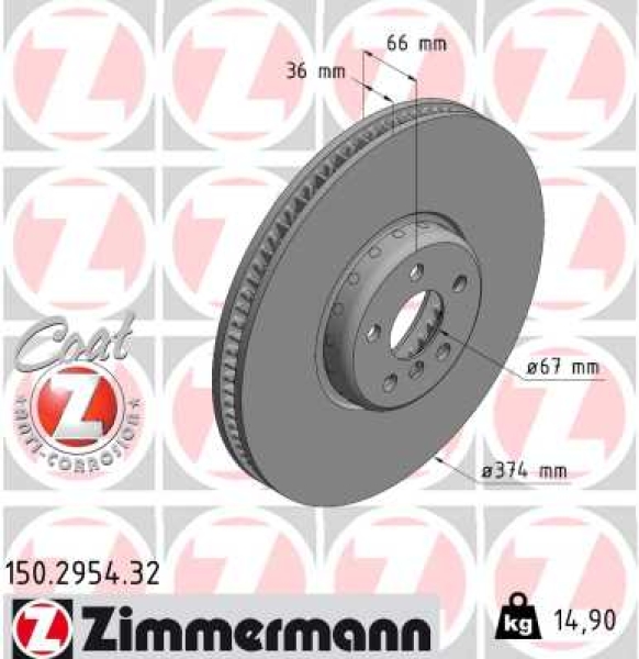 Zimmermann Brake Disc for BMW 8 Gran Coupe (G16, F93) front left