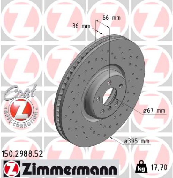 Zimmermann Sportbremsscheibe Sport Z für BMW 7 (G11, G12) vorne