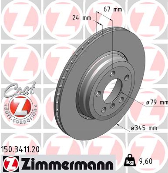 Zimmermann Bremsscheibe für BMW 7 (E65, E66, E67) hinten