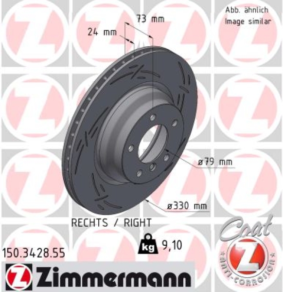 Zimmermann Sport Brake Disc for BMW 1 Cabriolet (E88) front right