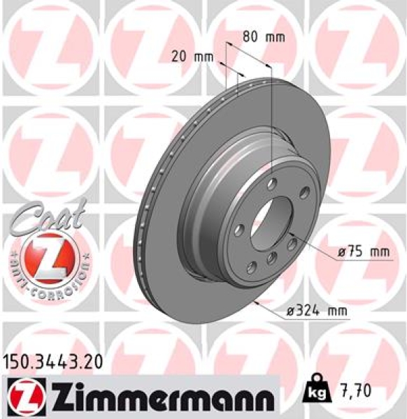 Zimmermann Bremsscheibe für BMW X5 (E53) hinten