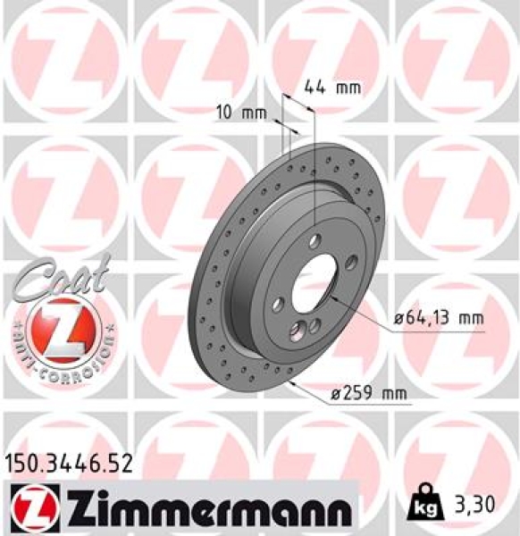 Zimmermann Brake Disc for MINI MINI Cabriolet (R57) rear