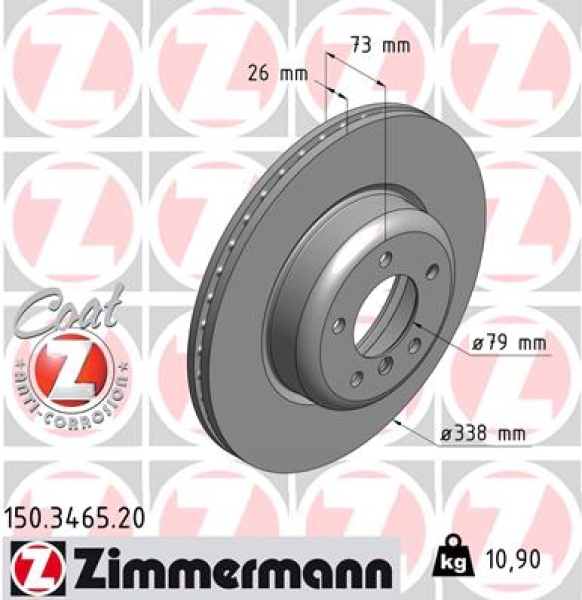 Zimmermann Brake Disc for BMW 1 (E81) front