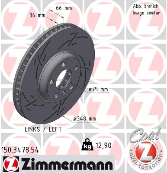 Zimmermann Sport Brake Disc for BMW 6 Coupe (F13) front left