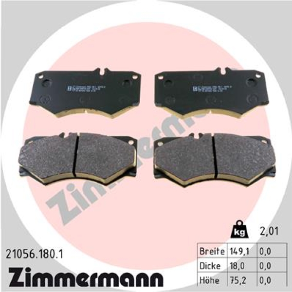 Zimmermann Bremsbeläge für VW LT 28-35 I Pritsche/Fahrgestell (281-363) vorne