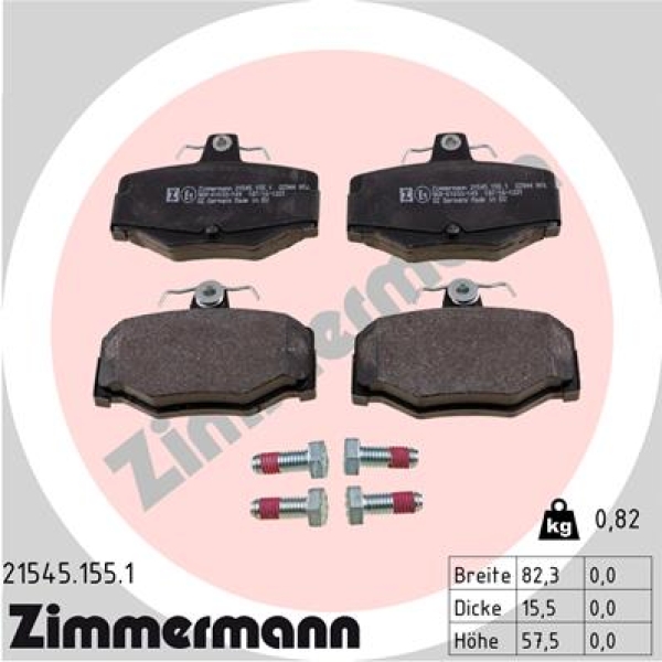 Zimmermann Brake pads for NISSAN ALMERA TINO (V10) rear