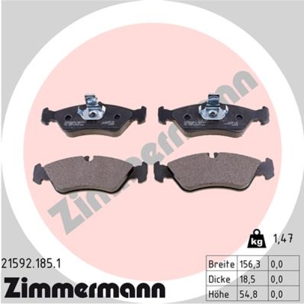Zimmermann Brake pads for PUCH G-MODELL (W 463) rear