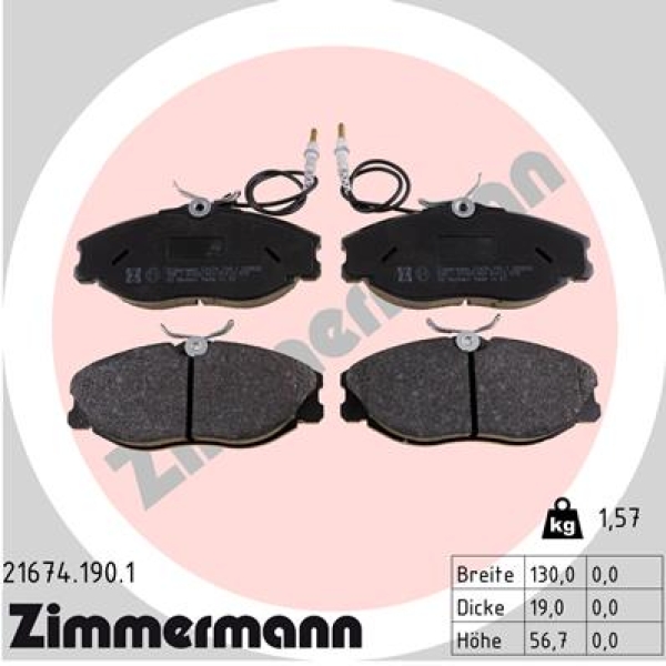Zimmermann Brake pads for PEUGEOT 406 Coupe (8C) front