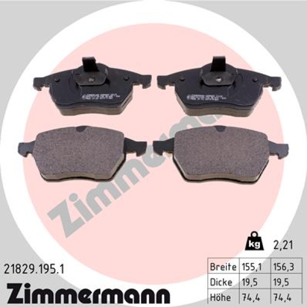 Zimmermann Brake pads for SAAB 9-5 Kombi (YS3E) front