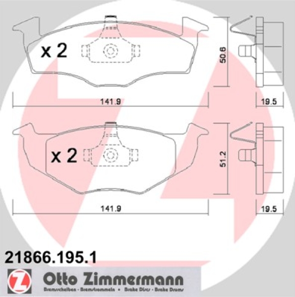 Zimmermann Brake pads for VW POLO CLASSIC (6V2) front