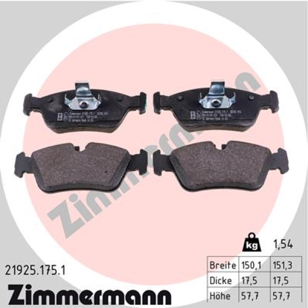 Zimmermann Brake pads for BMW 3 Compact (E46) front