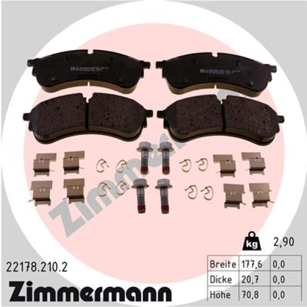 Zimmermann Brake pads for VW CRAFTER Bus (SYI, SYJ) front