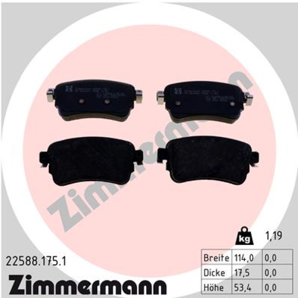Zimmermann Brake pads for TOYOTA PROACE Kasten (MDZ_) rear