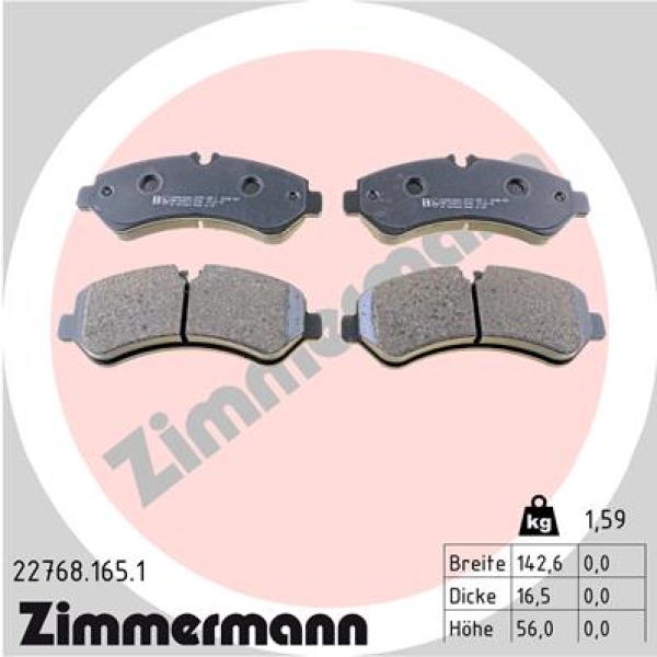 Zimmermann Brake pads for TOYOTA CAMRY (_V7_, _VA7_, _VH7_) front