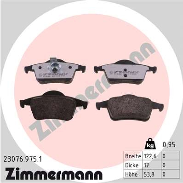Zimmermann rd:z Brake pads for VOLVO V70 I (875, 876) rear