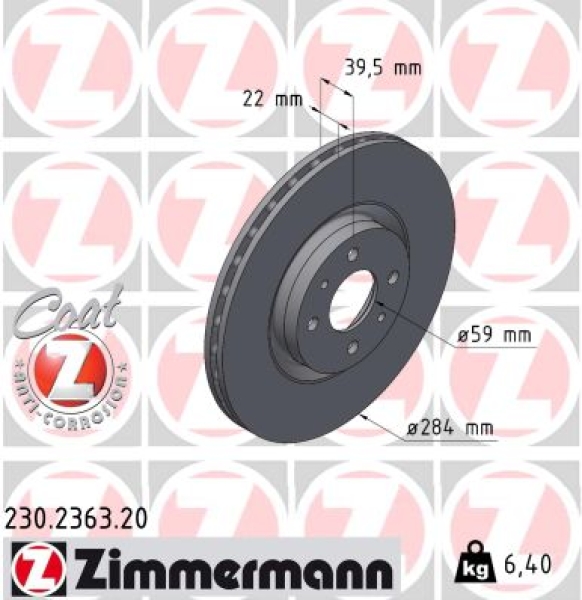 Zimmermann Brake Disc for LANCIA DELTA II (836_) front