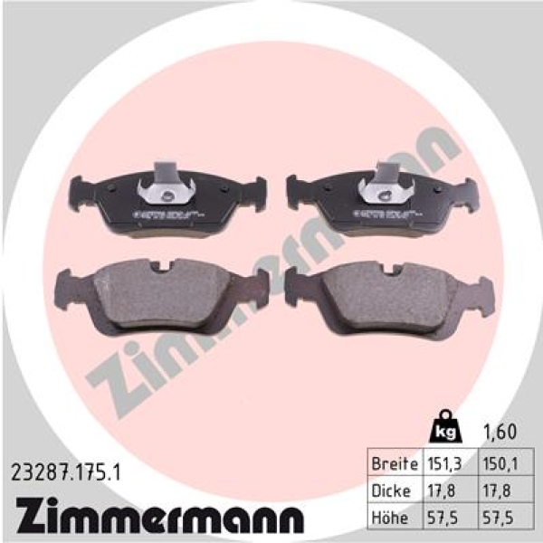Zimmermann Brake pads for BMW Z4 Roadster (E85) front