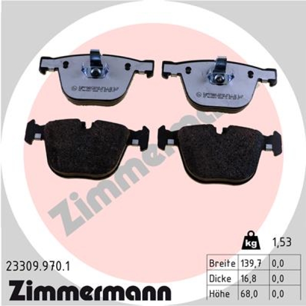 Zimmermann rd:z Brake pads for ROLLS-ROYCE PHANTOM VII Coupe (RR3) rear