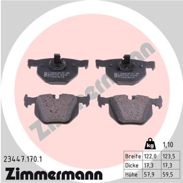 Zimmermann Bremsbeläge für BMW 7 (E65, E66, E67) hinten