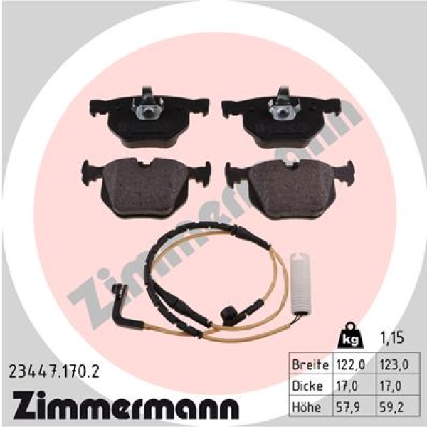 Zimmermann Bremsbeläge für BMW 7 (E65, E66, E67) hinten