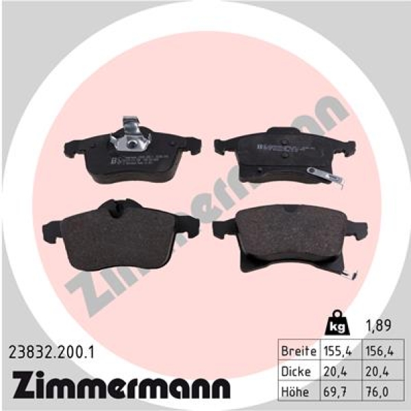 Zimmermann Brake pads for OPEL COMBO Kasten/Kombi front