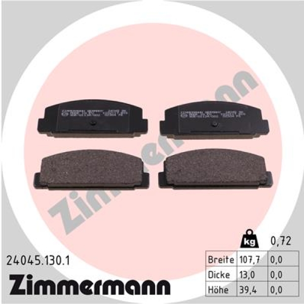 Zimmermann Brake pads for MAZDA 6 Stufenheck (GH) rear