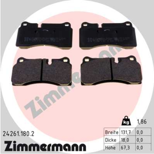Zimmermann Brake pads for AUDI R8 (4S3, 4SP) rear
