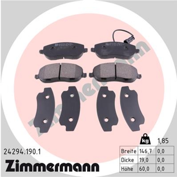 Zimmermann Bremsbeläge für FIAT CROMA (194_) vorne