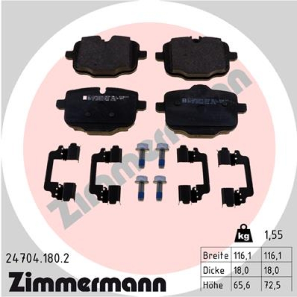 Zimmermann Brake pads for BMW 8 Coupe (G15, F92) rear