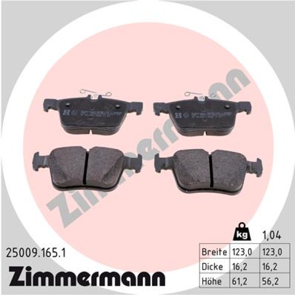 Zimmermann Brake pads for AUDI A3 Cabriolet (8V7, 8VE) rear