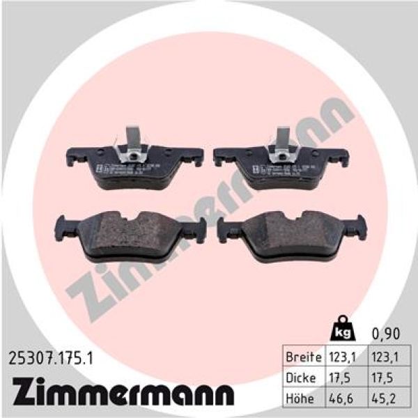 Zimmermann Brake pads for BMW 1 (F21) rear