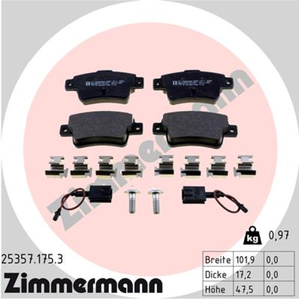 Zimmermann Brake pads for ABARTH PUNTO (199_) rear