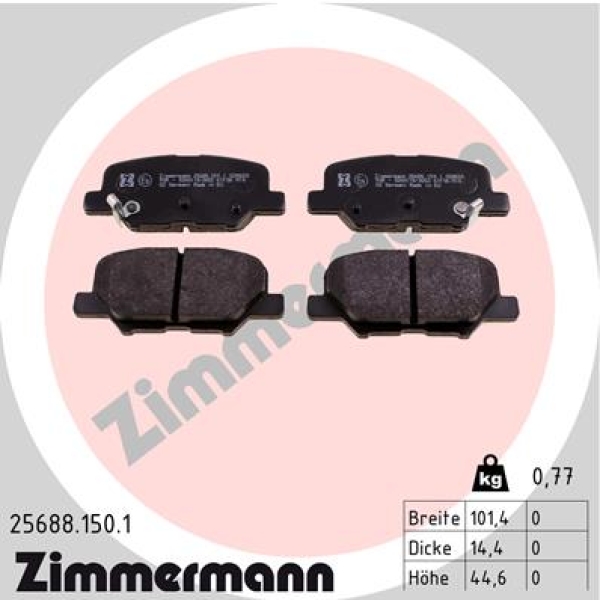 Zimmermann Brake pads for MAZDA 6 Stufenheck (GJ, GL) rear